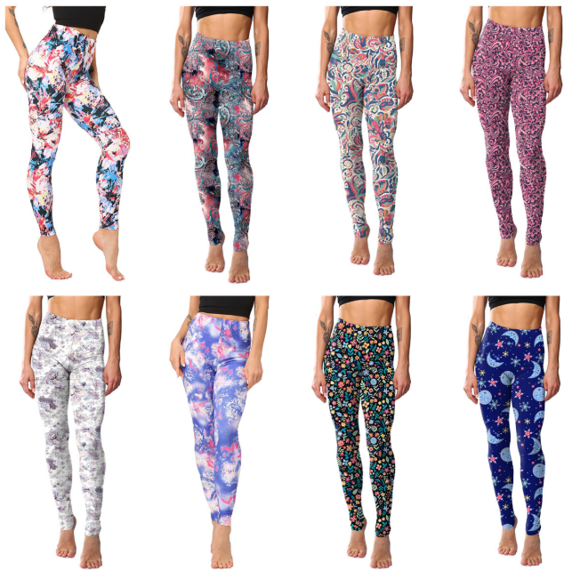 Wholesale Women Sexy Fitness Gym Wear Printed Scrunch Butt Workout Tights High Waist Animal Print Yoga Leggings