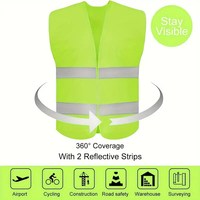 Custom Logo High Visibility Warehouse Construction Sites Sanitation Reflective Vests Clothing Men's And Women's Safety Tops