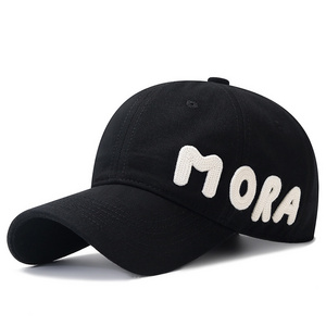 Small Korean Style Hat Three-dimensional Letters New Style MORA Embroidery Large Head Circumference Peaked Cap Men Baseball Cap