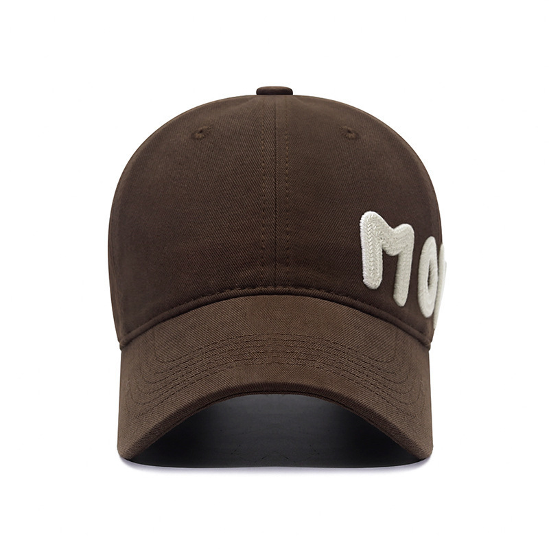 Small Korean Style Hat Three-dimensional Letters New Style MORA Embroidery Large Head Circumference Peaked Cap Men Baseball Cap