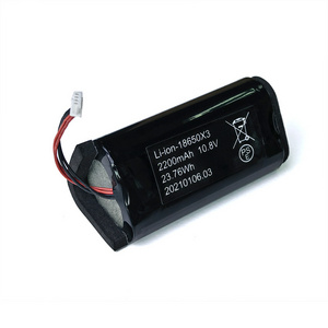 rechargeable lithium ion  cylindrical  18650-3S1P-2600 10.8V 2200mAh battery pack with PCM for Massage gun