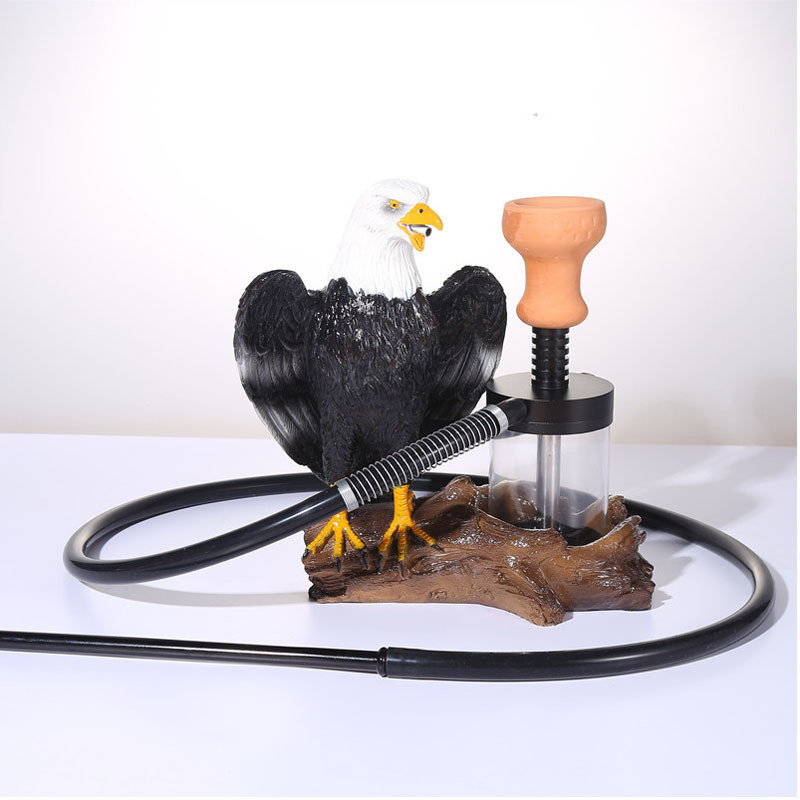 2021 Smoking Tobacco Accessories Resin Glass Portable Nargile Hookah Eagle Shape Shisha