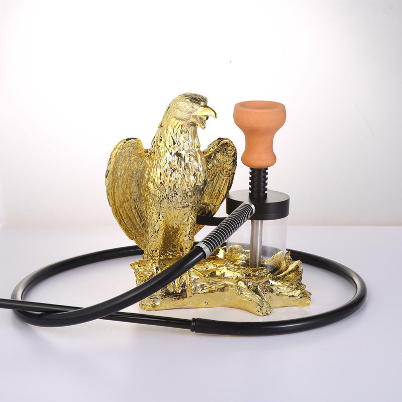 2021 Smoking Tobacco Accessories Resin Glass Portable Nargile Hookah Eagle Shape Shisha