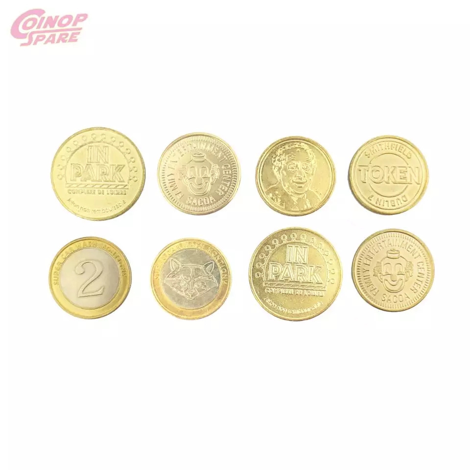 High Quality Premium Brass Stainless Steel Gold Sliver Custom Game Coins for Operated Machine Custom Game Coin Token