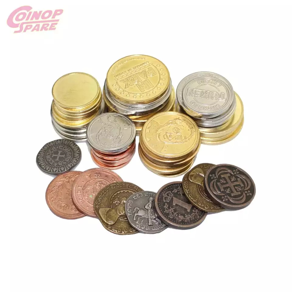 High Quality Premium Brass Stainless Steel Gold Sliver Custom Game Coins for Operated Machine Custom Game Coin Token