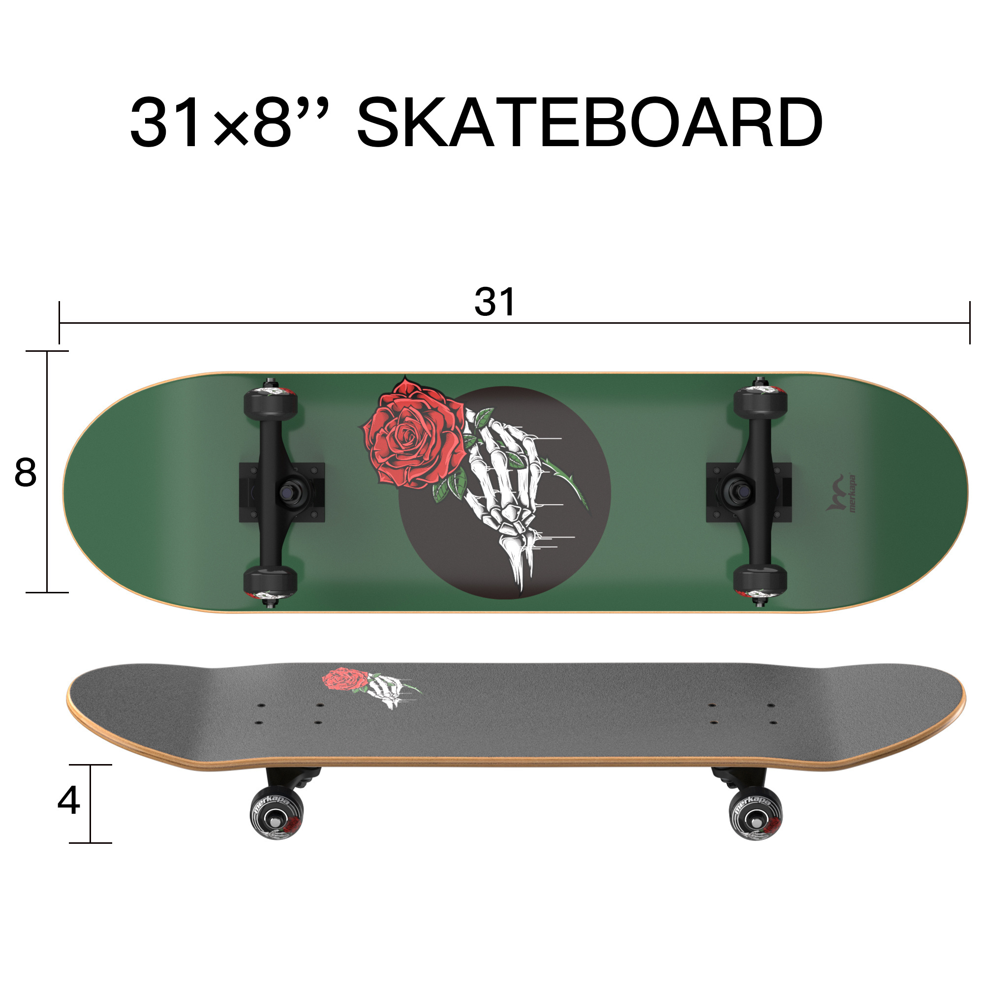 Wooden Maple Hoverboard Skateboard Deck 31 inches Longboard Skateboard