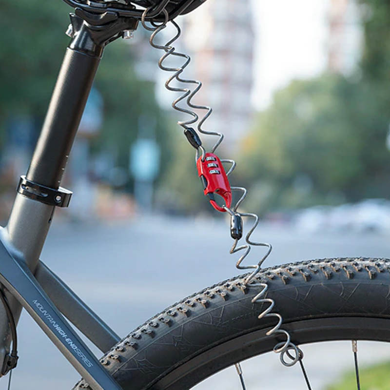 Sales Promotion Universal Locking Anti Theft Bike Bicycle Lock Combination Bike Cable Lock