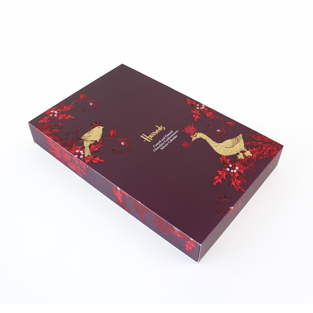 Custom Ramadan 24 Days Chocolate Packaging Empty Cardboard Gift Box Paper Christmas Advent Calendar with Paper Sleeve