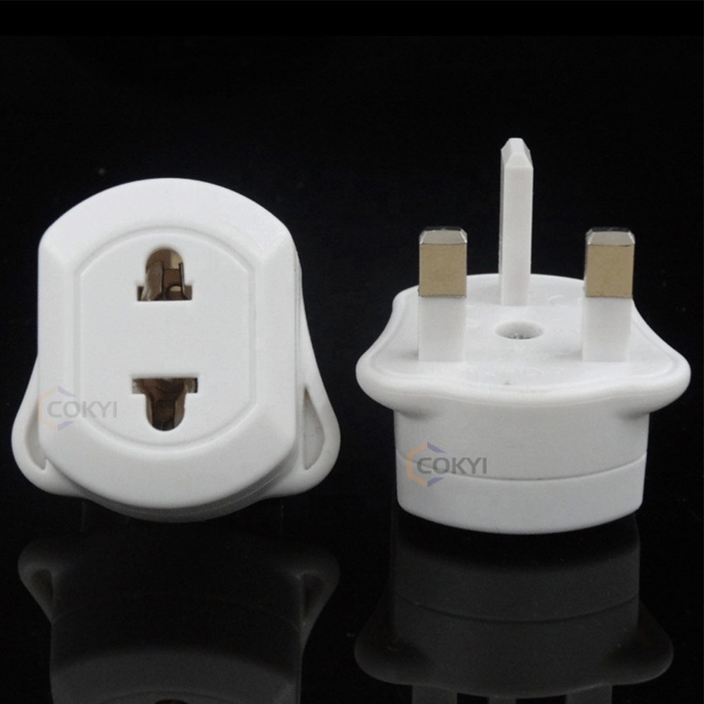 5A/13A Fuse EU US to UK Travel Adapter DE to UK Plug Power Adapter Type E F G A Plug White/Black