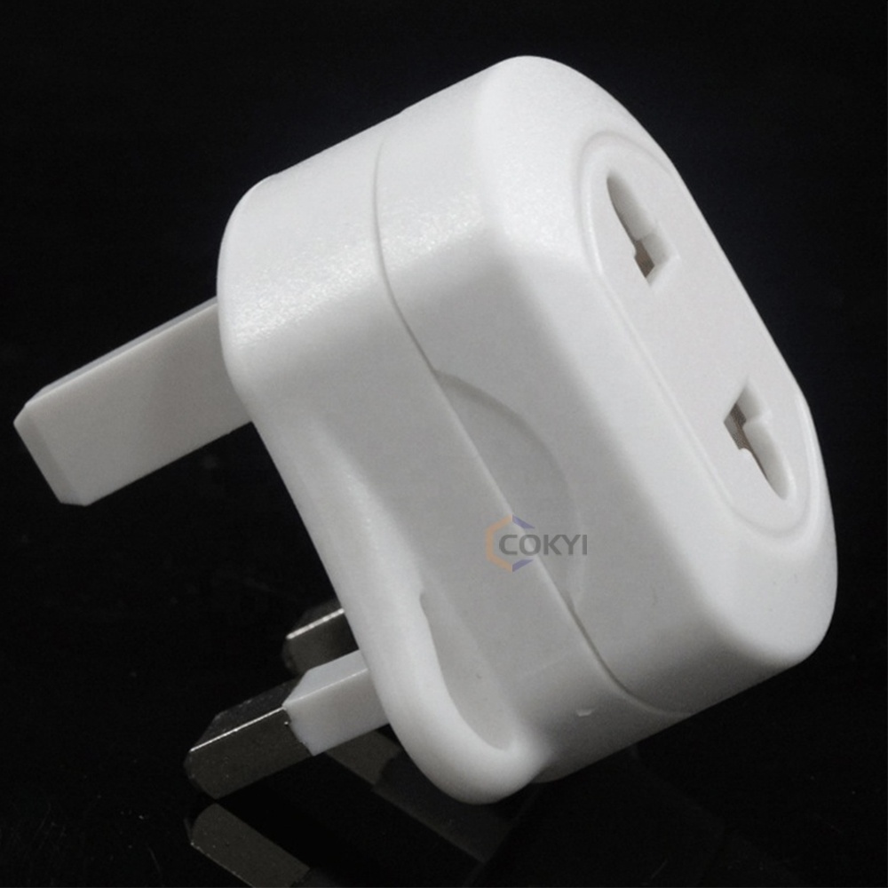 5A/13A Fuse EU US to UK Travel Adapter DE to UK Plug Power Adapter Type E F G A Plug White/Black