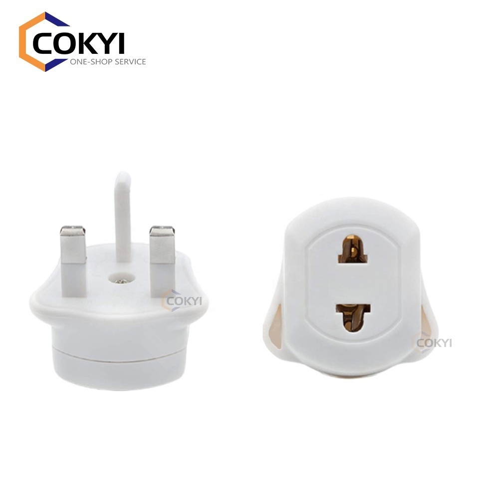 5A/13A Fuse EU US to UK Travel Adapter DE to UK Plug Power Adapter Type E F G A Plug White/Black