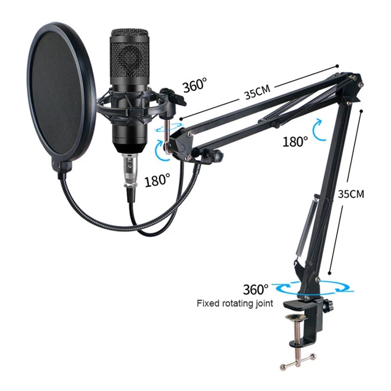 BM800 Internet celebrity dynamic audio microphone professional condenser microphone video podcast set