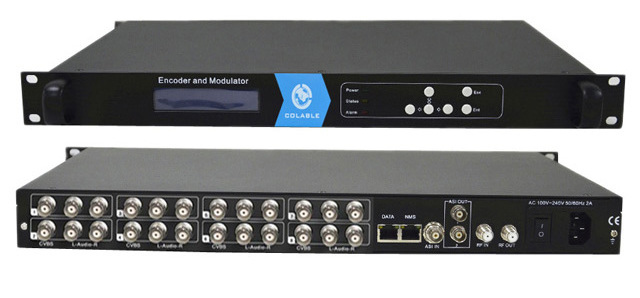 Mpeg2/mpeg4 CVBS HD  to DVB-C DVB-T ATSC-T ISDB-T encoder modulator COL5011U