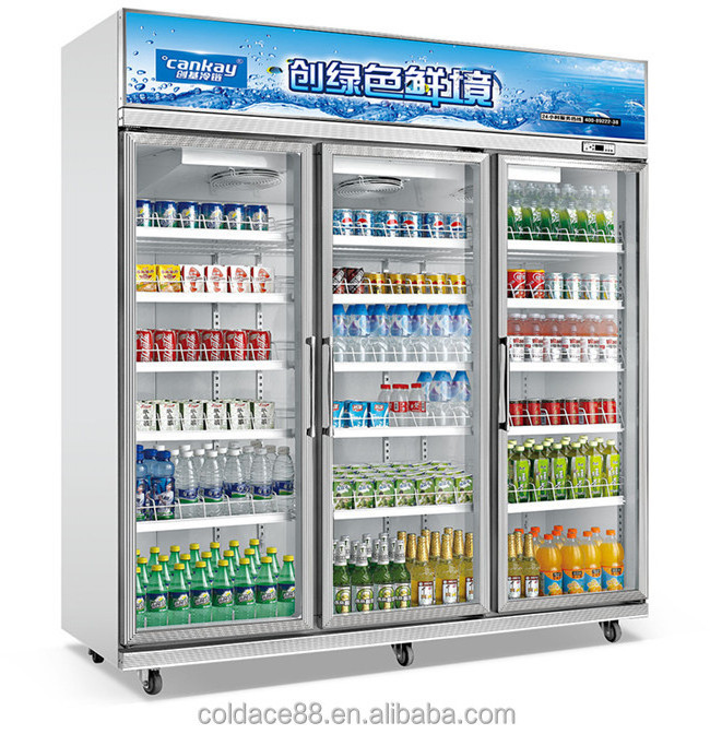 1500L Display Upright Beverage Cooler/Beer Refrigerated Cabinets