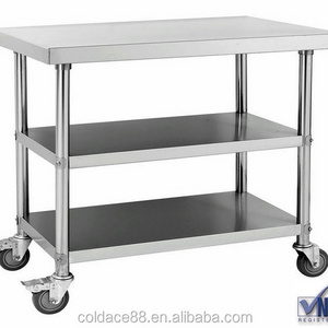 Workbench stainless steel three layers work table Sold On /Kitchen equipment