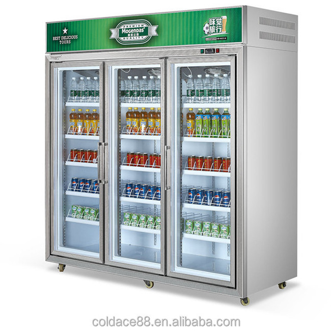 1500L Display Upright Beverage Cooler/Beer Refrigerated Cabinets