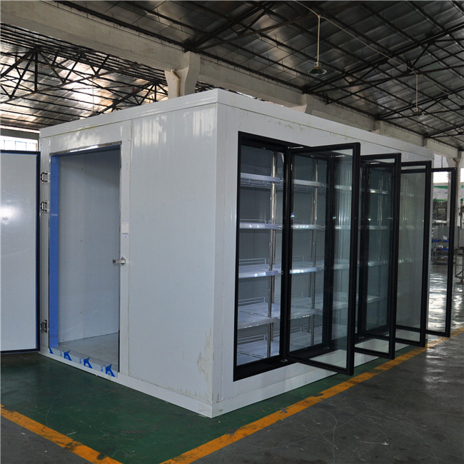 Glass Display Walk In Cold Room Freezer Storage Chiller Room For Sale