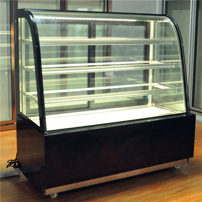 3 Layers bakery cake dessert bread display cabinet case in restaurant