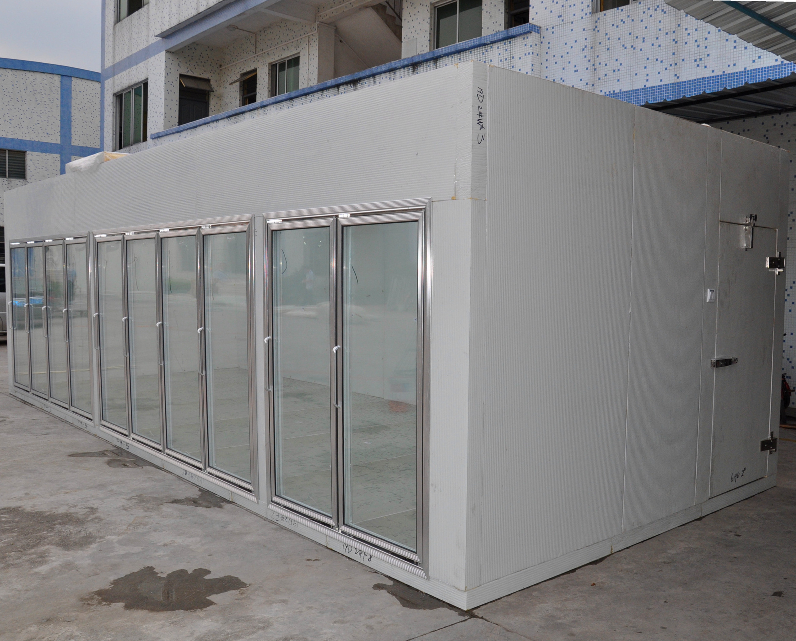 Glass Display Walk In Cold Room Freezer Storage Chiller Room For Sale