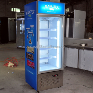 Single door ice cream gelato display vertical freezer