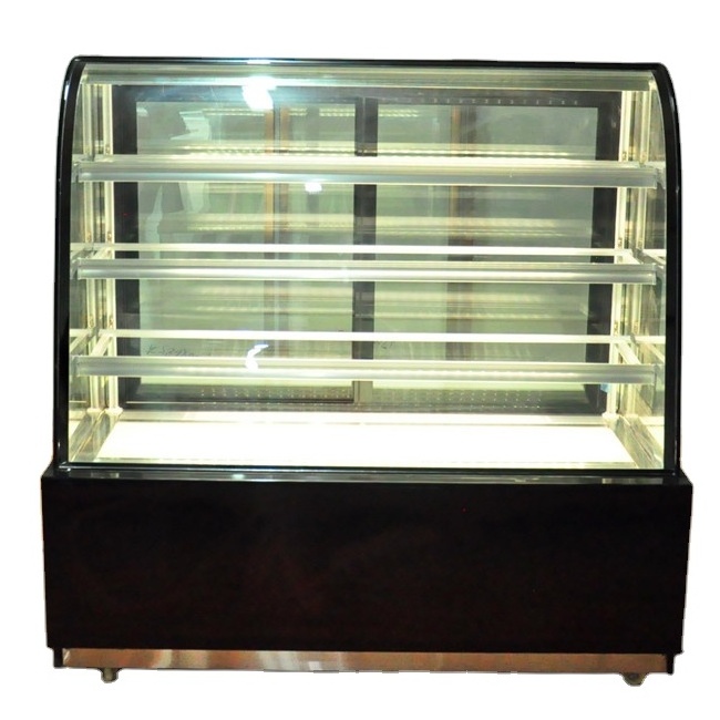 3 Layers bakery cake dessert bread display cabinet case in restaurant