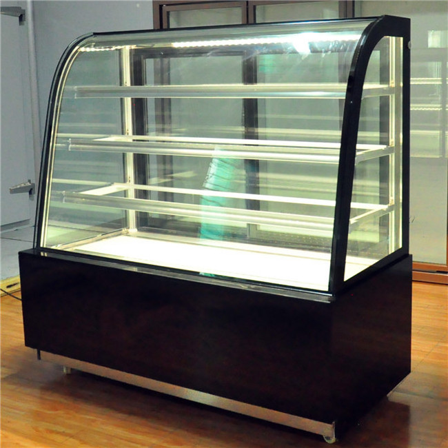 3 Layers bakery cake dessert bread display cabinet case in restaurant