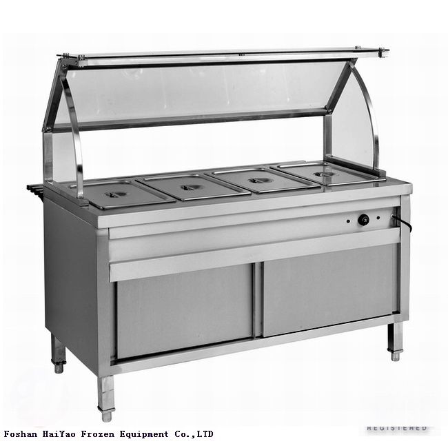 wholesale price stainless steel buffet guangzhou food warmer non used chafing dish for sale/4 Pan Buffet Fridge