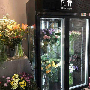 3 Door Upright Flower Display Showcase /Refrigerators for Flowers