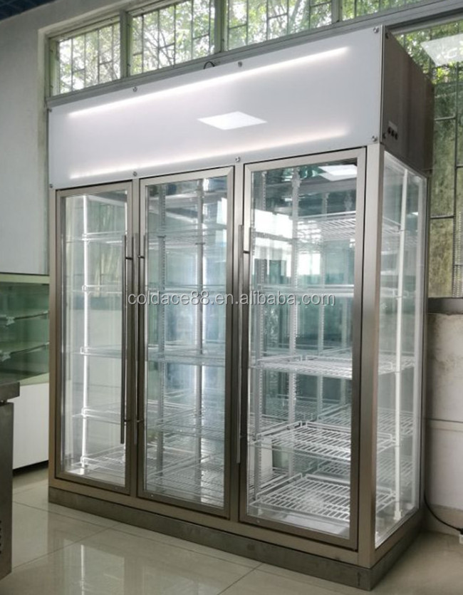 All glass sides flower refrigerator with warm light