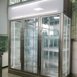 All glass sides flower refrigerator with warm light