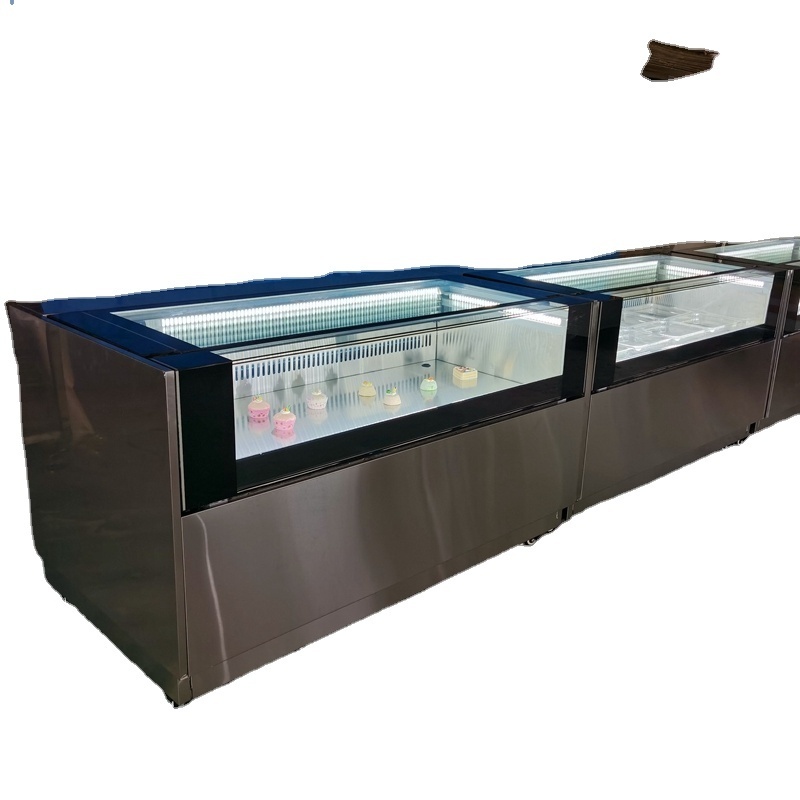 Top-opening Design Ice Cream Showcase Freezer / Super Vision Ice Cream Display Fridge