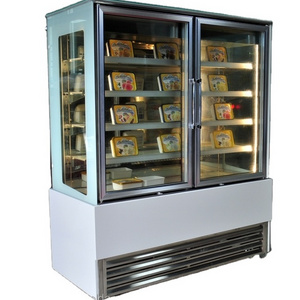 All Round Tempered Glass Fan Cooling  Ice Cream showcase Refrigerator