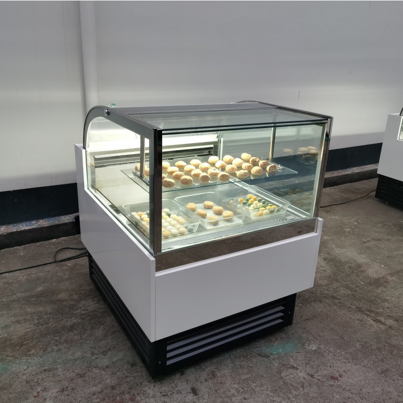 Fashionable Mobile Ice Cream Display Cart with Umbrella Protection and Music Playing Function