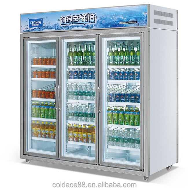 1500L Display Upright Beverage Cooler/Beer Refrigerated Cabinets