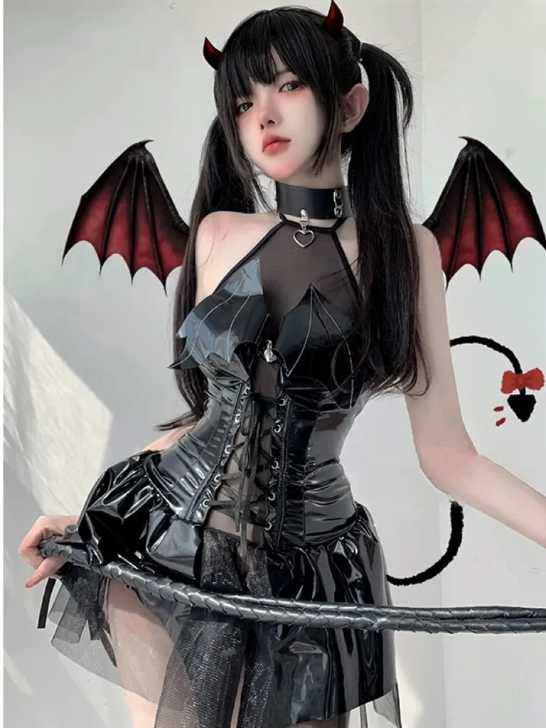 Cosplay Dark Witch Sleeveless Christmas Costumes Demon Game Dress Vampire Sexy Lingerie Uniform Halloween Costumes For Women