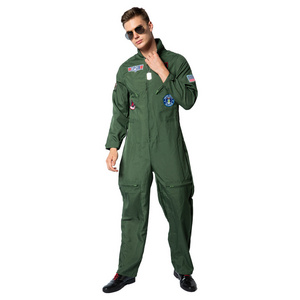 New Halloween Top Gun Pilot Uniform Bar Party Games Group Performance Stage Costume