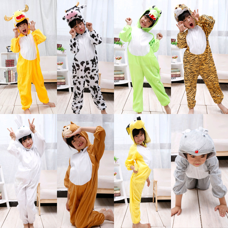 Children's animal costumes kindergarten dinosaur clothes costume piggy frog rabbit tiger rat cow performance costume