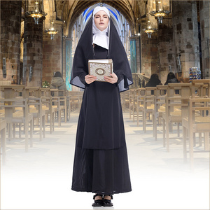 Halloween Jesus Christ Missionary Minister Priest Nun Virgin Mary Cosplay Costume For Women