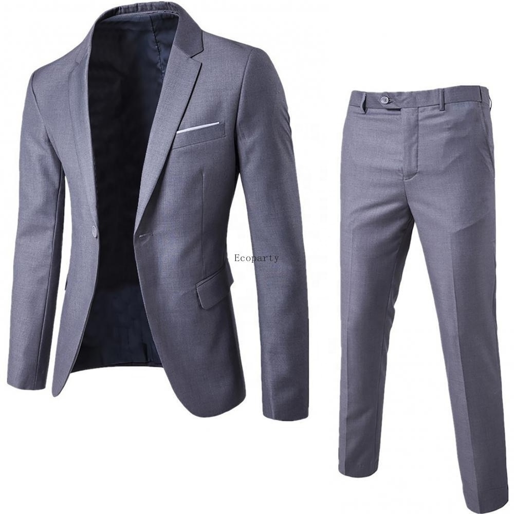 2024 Men casual Spring 2 Pieces Classic Blazers Suit Sets Men Business Blazer +Pants Suits Sets Autumn Men Wedding Party Set