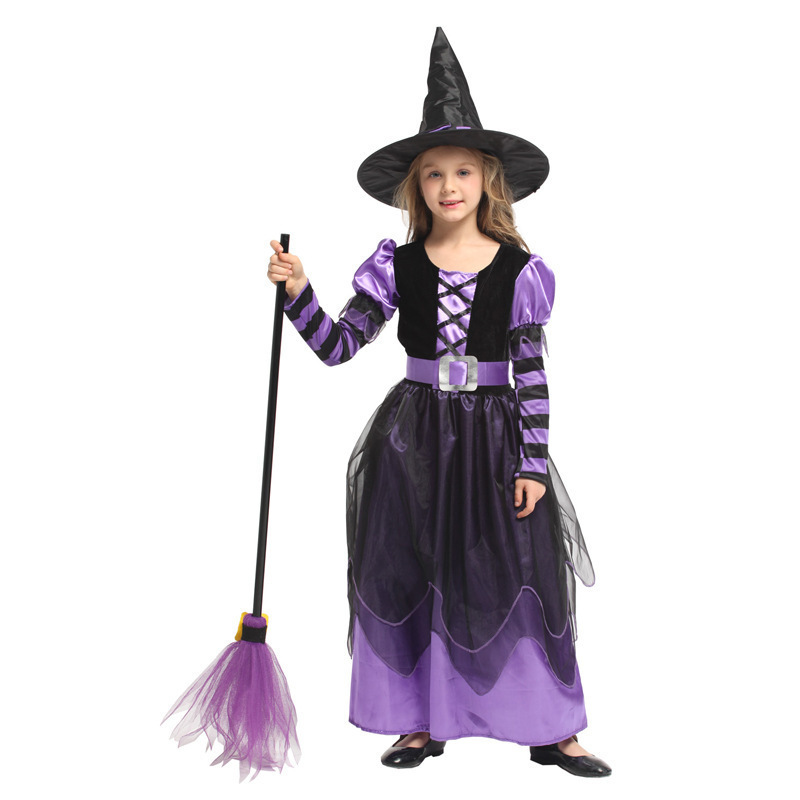 Halloween Black Little Witch Children Costume Prom Little Witch Cosplay Witch Costume