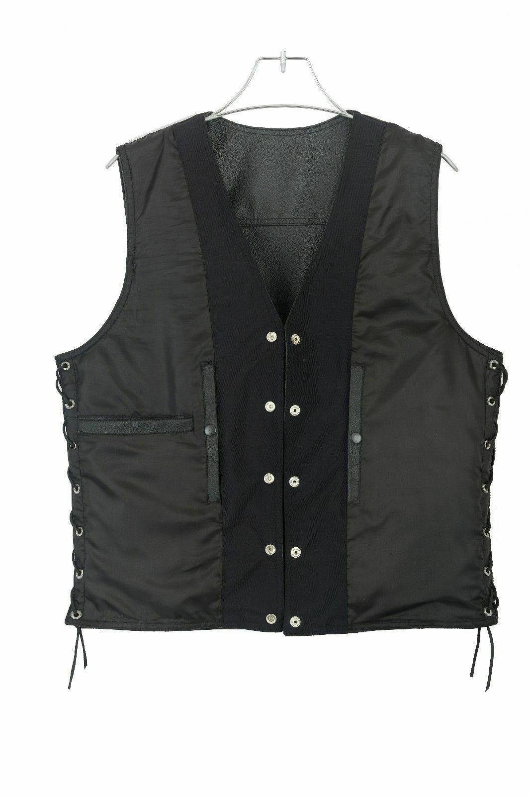 Plus Size Fashionable Sleeveless Men Leather Vest Motorbike Leather Vest For Men Cowhide Leather Waistcoat