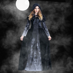 Halloween Victorian Dress Cosplay Costumes Scary Vampire Witch Clothes Women Medieval Masquerade Costume Ghost Fancy Maxi Dress