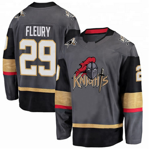 ice hockey shirts any logo sublimation golden custom hockey jersey