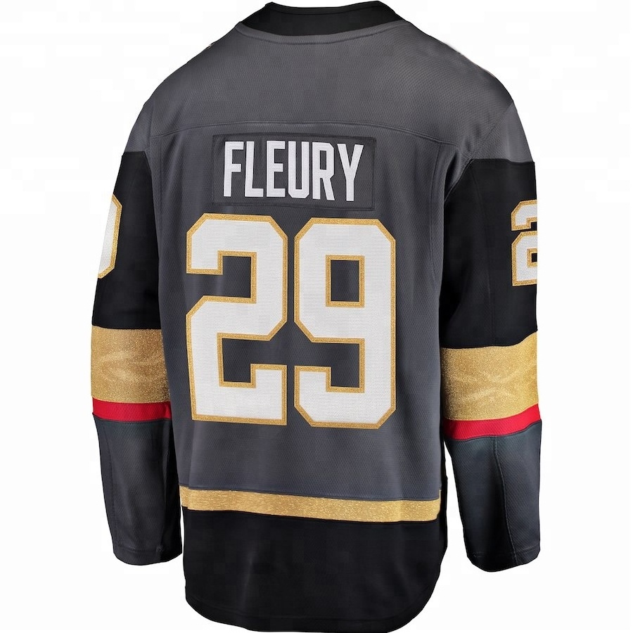 ice hockey shirts any logo sublimation golden custom hockey jersey