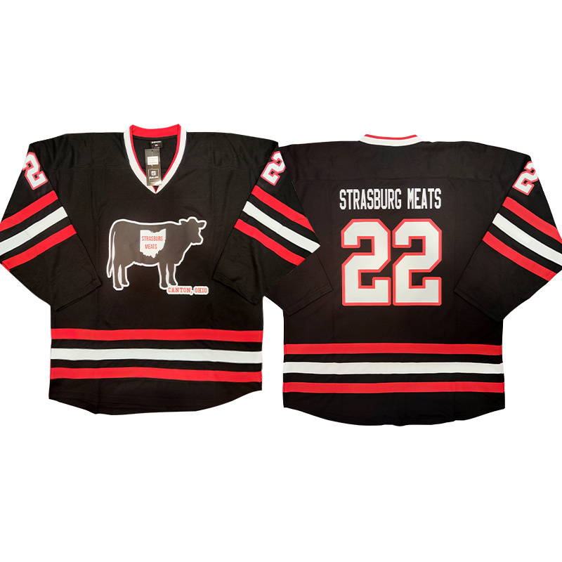 Embroidering Customized Ice Hockey Jerseys 100% Polyester Tackle Twill Hockey Jersey