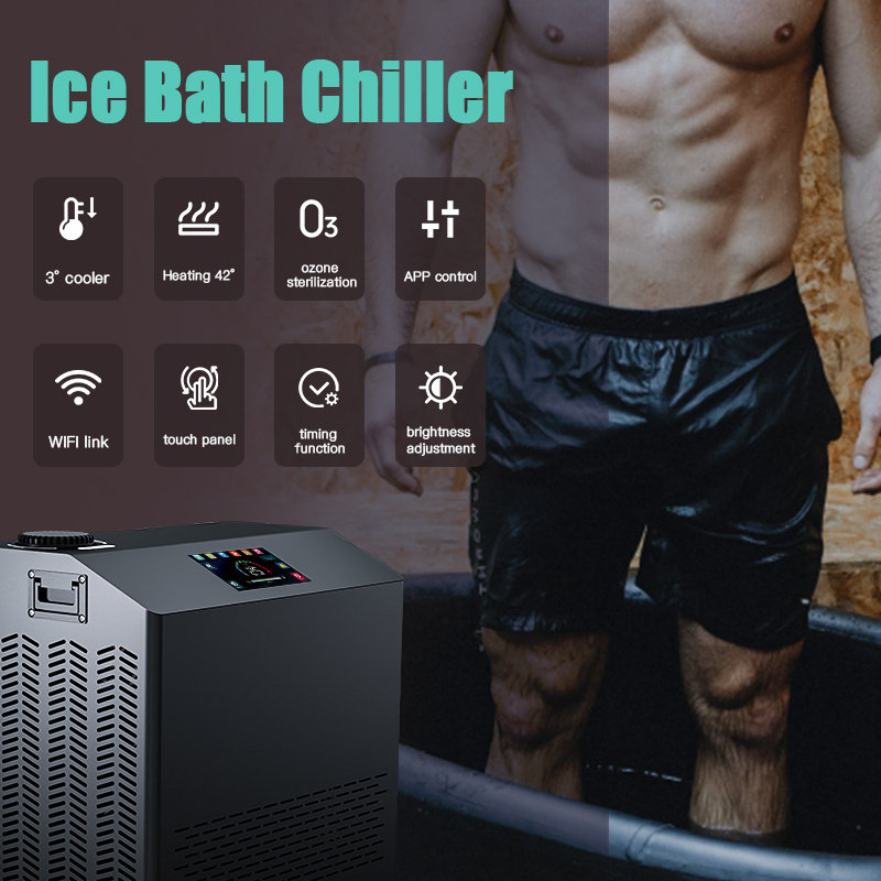 Cold Plunge 1/2hp  3/4hp 1hp 2hp With Chiller Portable Ozone Water Chiller Ice Bath