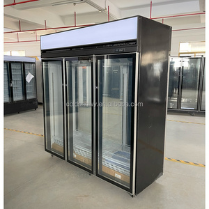 China Manufacturer Glass Display Showcase Supermarket Freezer Fridge Display Coca Cola Refrigerator Freezer