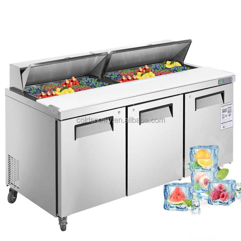 Refrigeration Equipment Salad Bar Cool Bar/Sandwich,Salad Preparation Pizza Counter Refrigerator/Pizza Prep Table