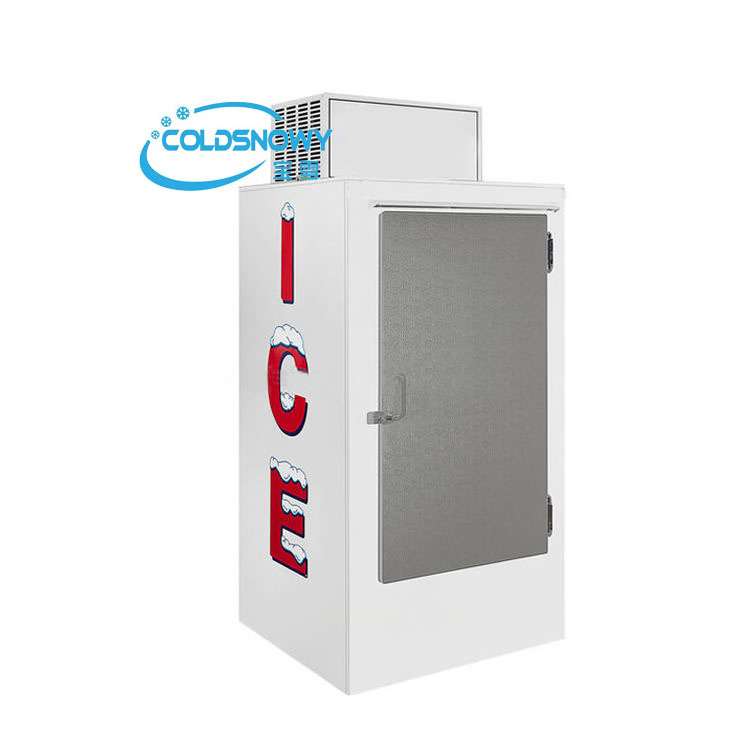 Solid Door Ice Merchandiser Commercial Ice Freezer Storage Bagged Ice Storage Bin