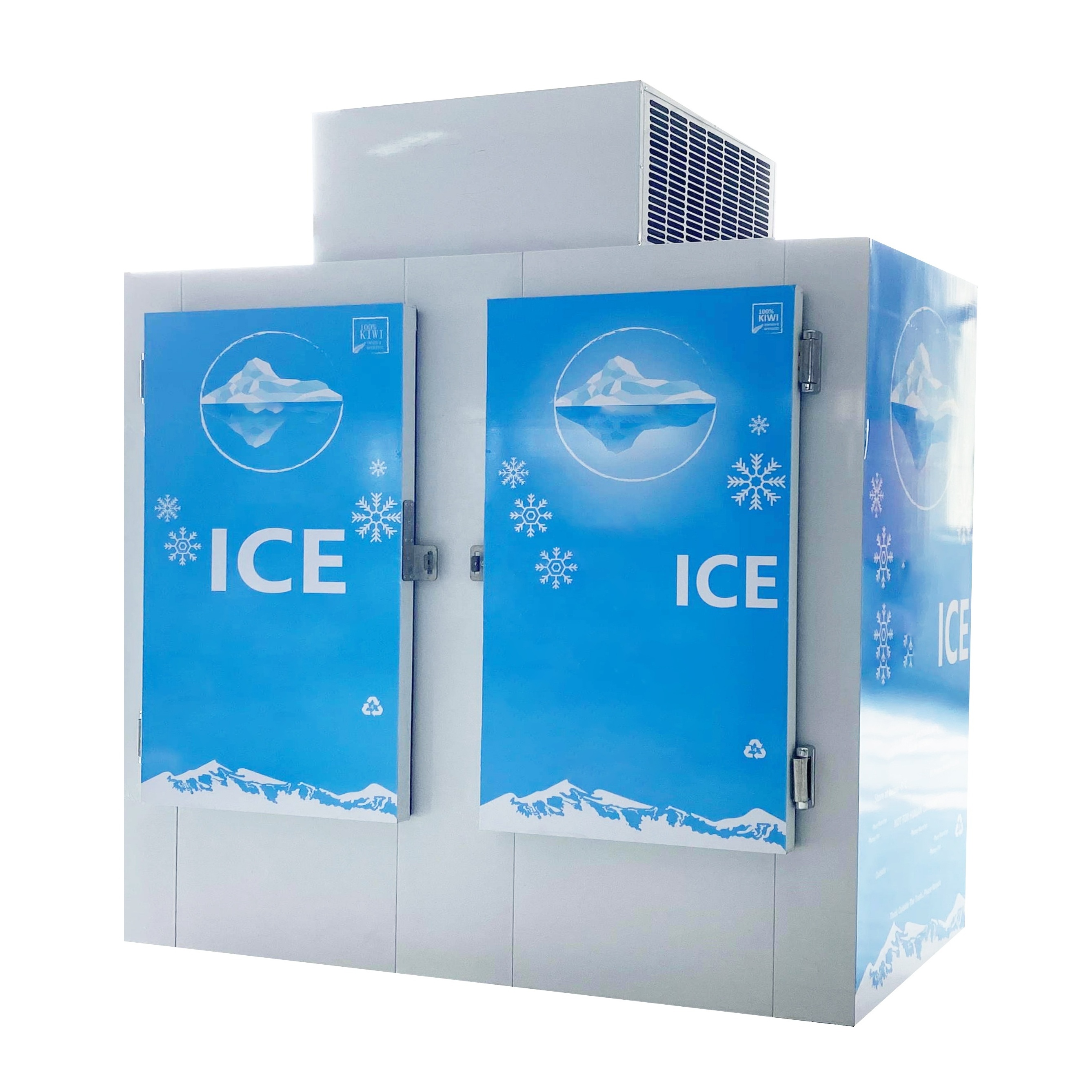 Best selling ice storage freezer/ ice refrigerated container ice merchandiser outdoor fridge